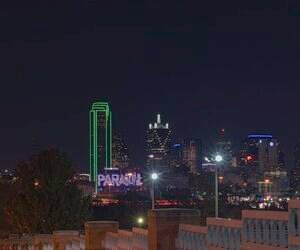 Dallas Skyline at Night HDR Photo