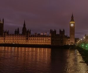 London Elizabeth Tower at Night
